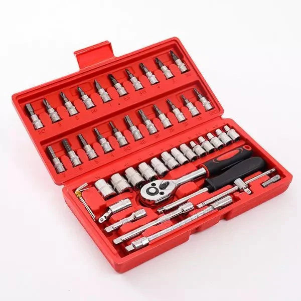 Kit de Herramientas Multifuncional 46 Piezas con Maletín
