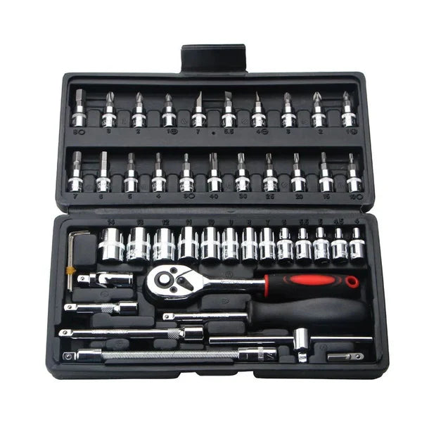 Kit de Herramientas Multifuncional 46 Piezas con Maletín